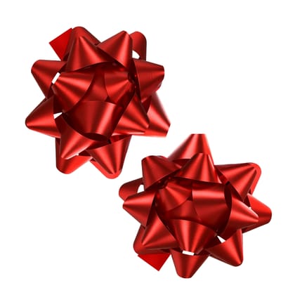 Wanna Party Pack of 2 Red Bows for Gift Wrapping, Ribbon Bows for Wedding Christmas Birthday Gift Baskets or Valentine's Day Flower Gift Boxes Decoration (Red) Wanna Party Pack of 2 Red Bows for Gift Wrapping, Ribbon Bows for Wedding Christmas Birthday Gift Baskets or Valentine's Day Flower Gift Boxes Decoration (Red)