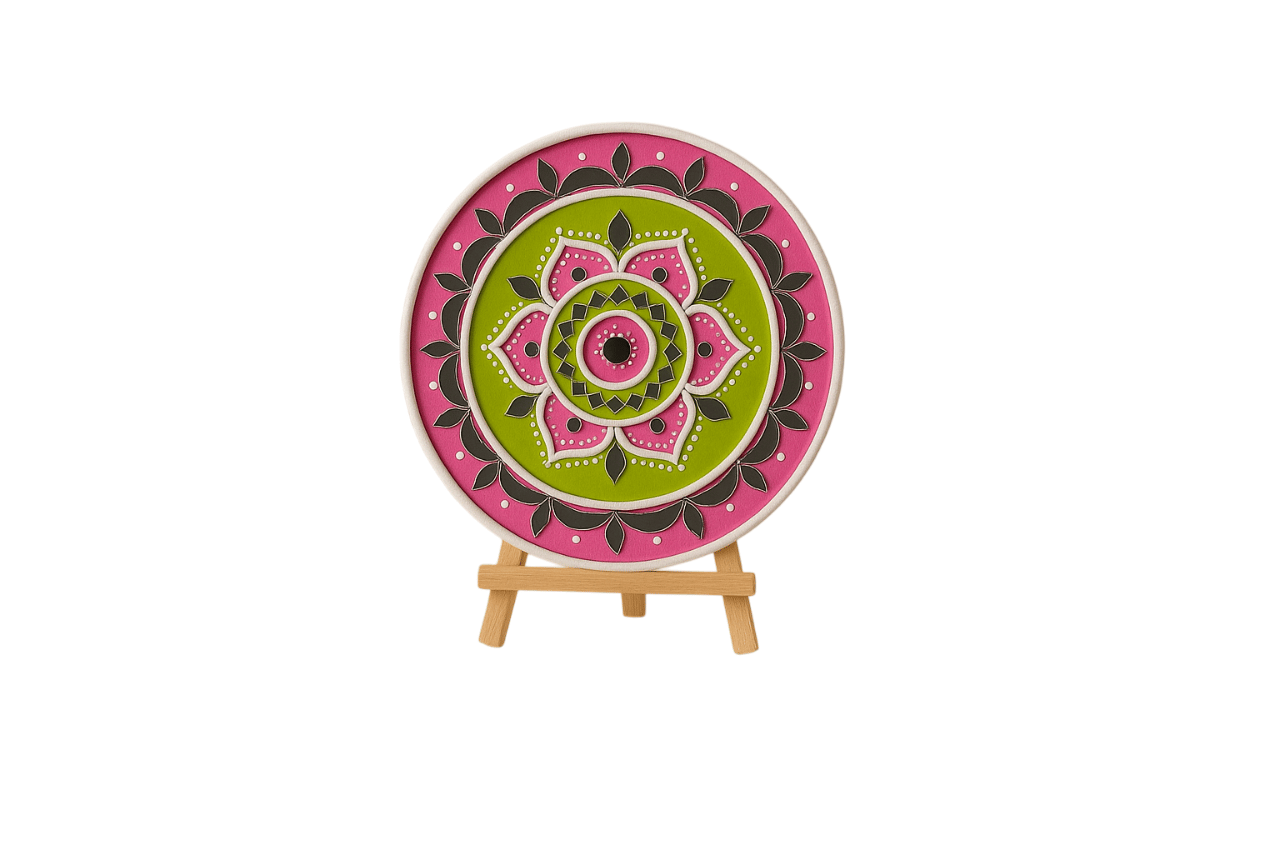 Mandala Design Pre-Marked MDF Craft Plate for DIY Art & Home Décor