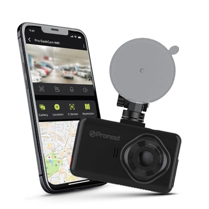 PRONOD Dashcam for Car – Dual Camera(2K+1K), Starlight Night Vision, G-Sensor, Parking Monitor, Loop Recording, Free 128 GB SD Card, 12-Month Warranty, GPS, 3" Touch Screen, Easy DIY Setup