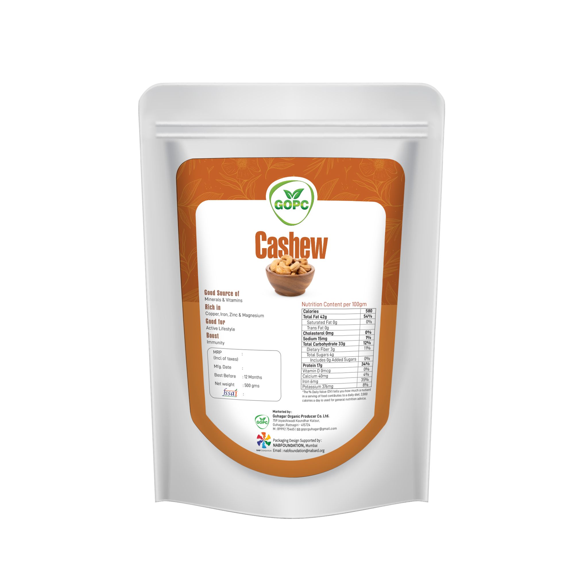 Whole Cashew 500g