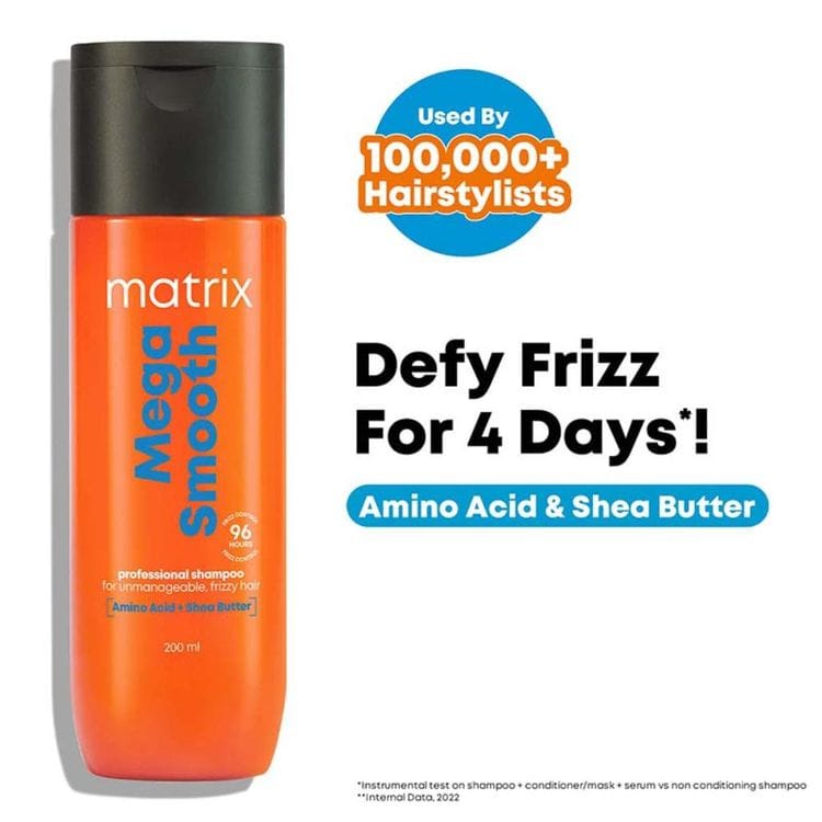 Matrix Opti.Care Professional Shampoo for Frizzy Hair with Shea Butter, Upto 4 Days Frizz Control (200ml)