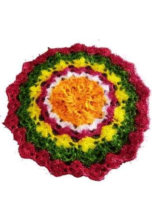 Handmade Crochet Doily - Vibrant Colors & Unique Design