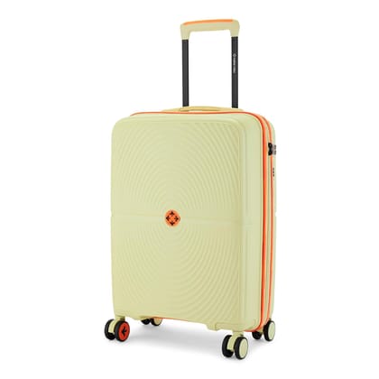 Nature Miles Rolling Suitcase - Light Yellow & Orange Accents