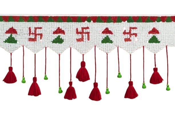 Handcrafted Traditional Textile Wall Hanging with Tassels
