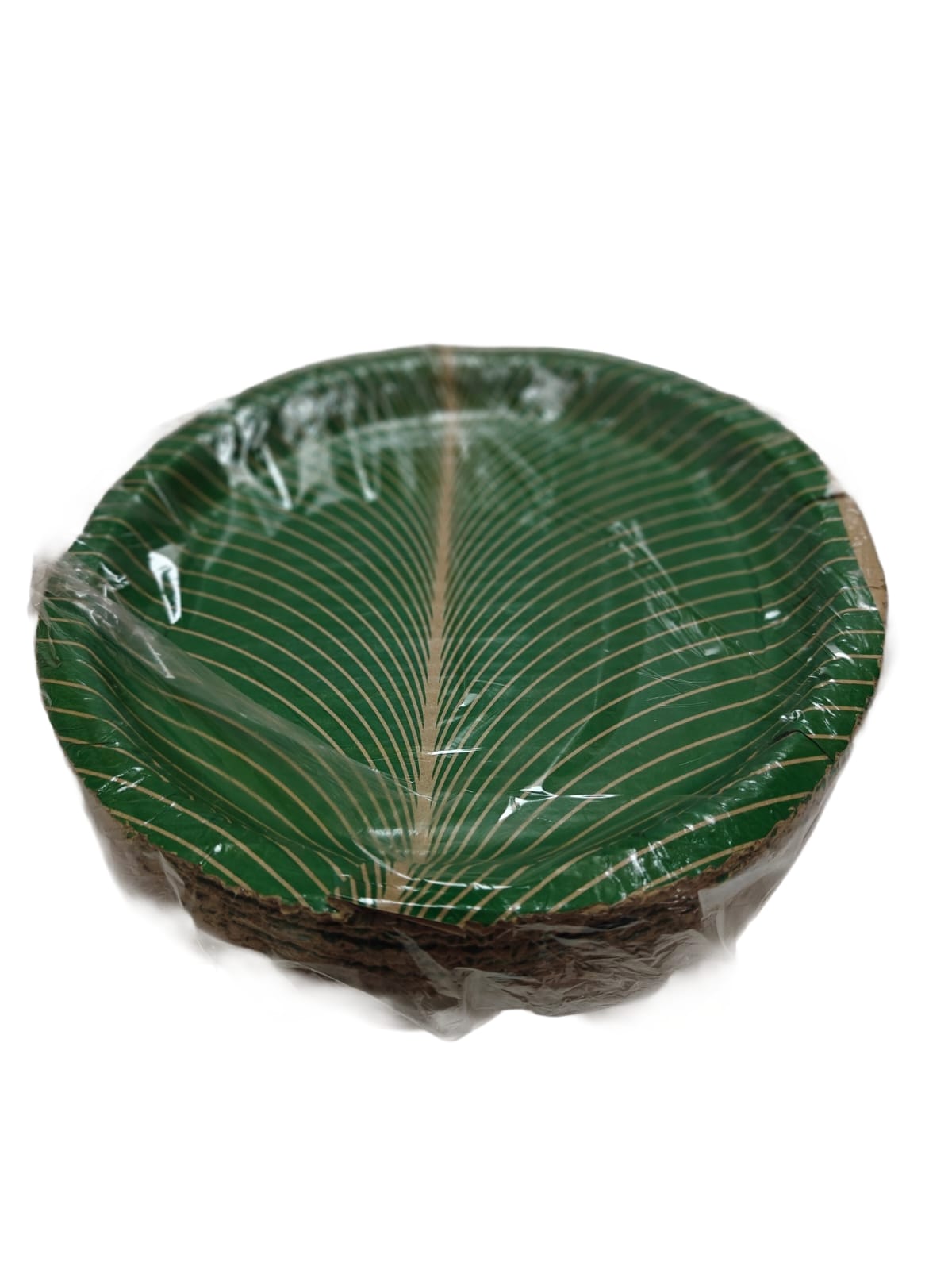 Eco-Friendly Leaf-Printed Disposable Plates