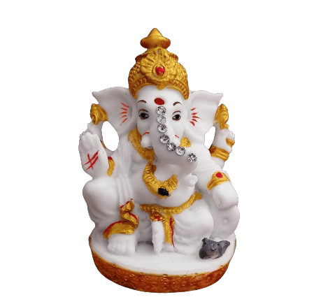 Exquisite White Lord Ganesha Idol - Home Decor