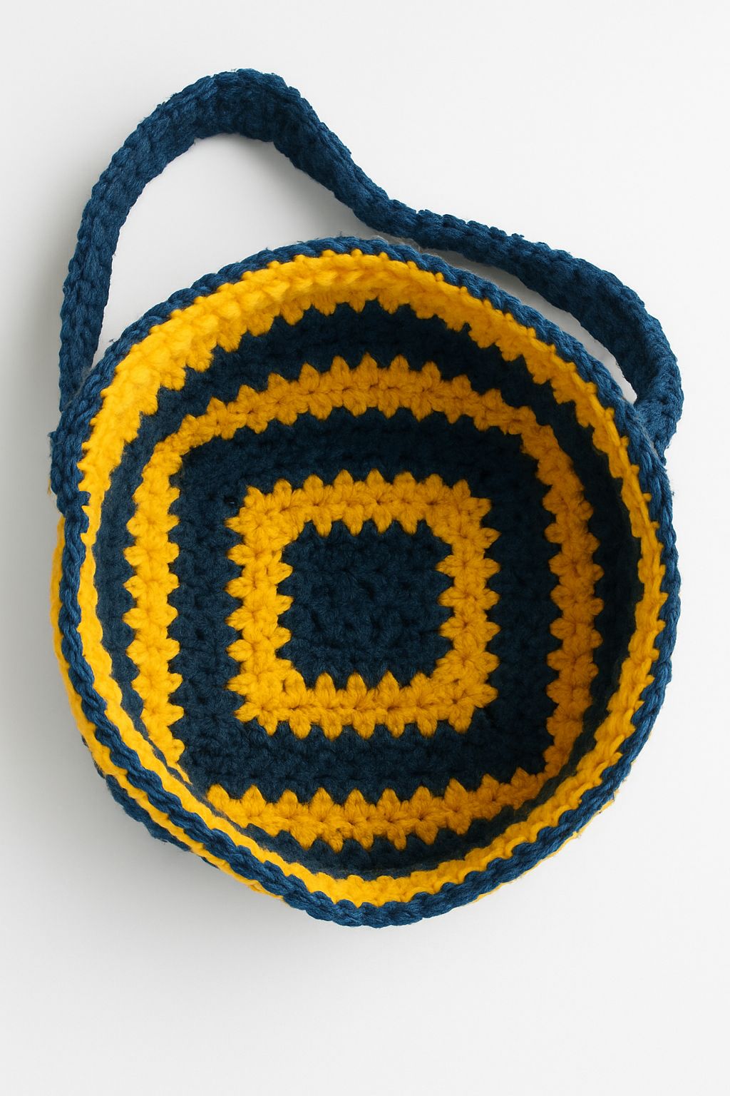 Sunburst Granny Square Crochet Shoulder Bag