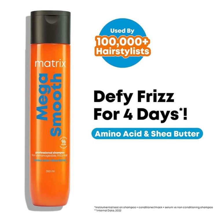 Matrix Opti.Care Professional Shampoo for Frizzy Hair with Shea Butter, Upto 4 Days Frizz Control (350ml)