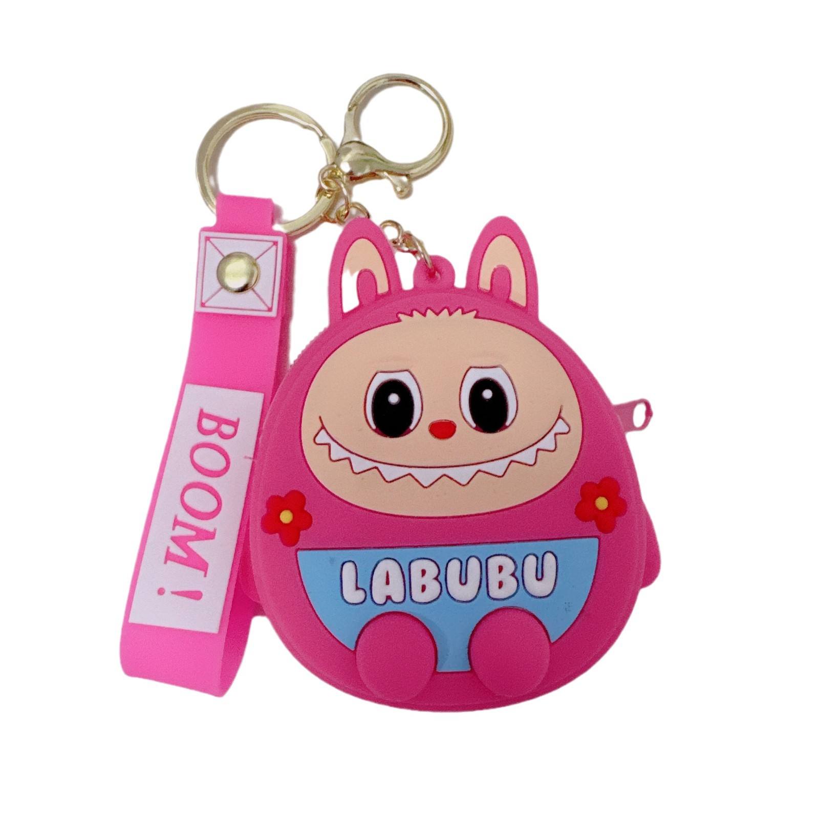 Labubu Silicone Keychain with Coin Purse - Cute Cartoon Character
