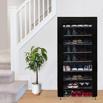 Philoshop 9 Layer Metal Shoe Rack with Dustproof Non-Woven Fabric Cover – Spacious & Stylish Storage Organizer Philoshop 9 Layer Metal Shoe Rack with Dustproof Non-Woven Fabric Cover – Spacious & Stylish Storage Organizer