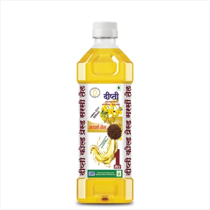 Deepti 100% Pure Premium Cold Pressed Mustard Oil - 1 Litre Bottle Deepti 100% Pure Premium Cold Pressed Mustard Oil - 1 Litre Bottle