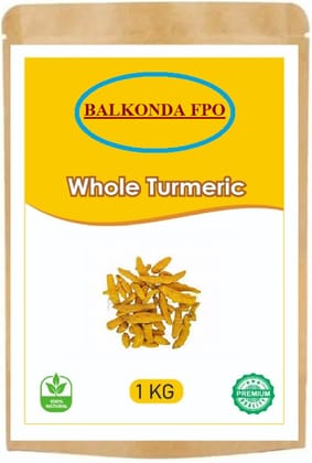 BALKONDA FPO Premium Whole Turmeric 1 KG - 100% Natural Haldi Sticks BALKONDA FPO Premium Whole Turmeric 1 KG - 100% Natural Haldi Sticks