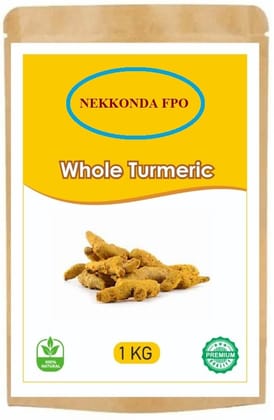 NEKKONDA FPO 100% Natural Premium Quality Whole Turmeric - 1 KG NEKKONDA FPO 100% Natural Premium Quality Whole Turmeric - 1 KG