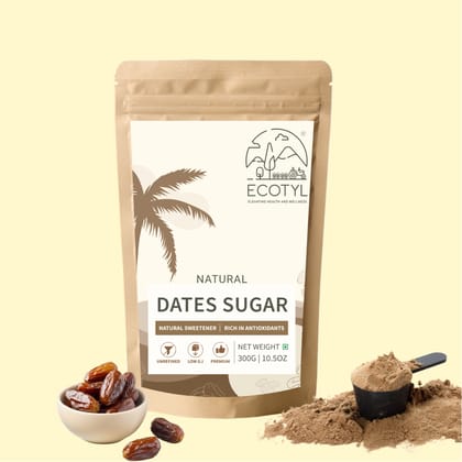 Ecotyl Dates Sugar | Natural Sweetener | Rich in Minerals | 300g