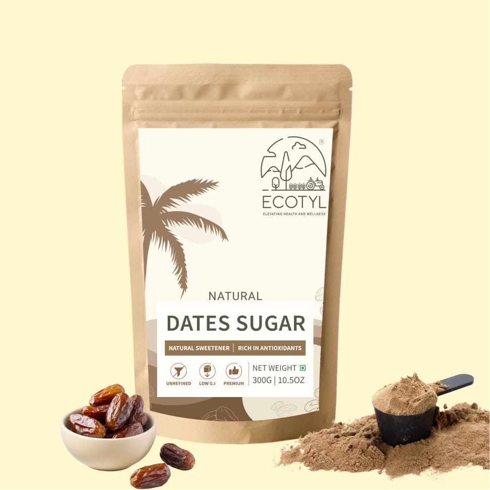 Ecotyl Dates Sugar | Natural Sweetener | Rich in Minerals | 300g