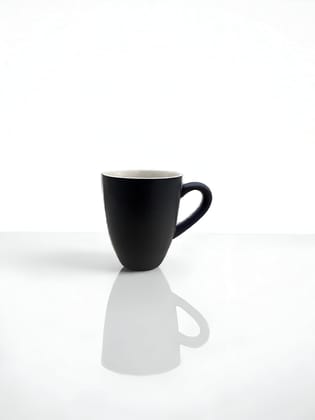 CozyClay Midnight Infuso – Handmade Matte Black Ceramic Mug, 300ml, Coffee & Tea Cup, Microwave Safe
