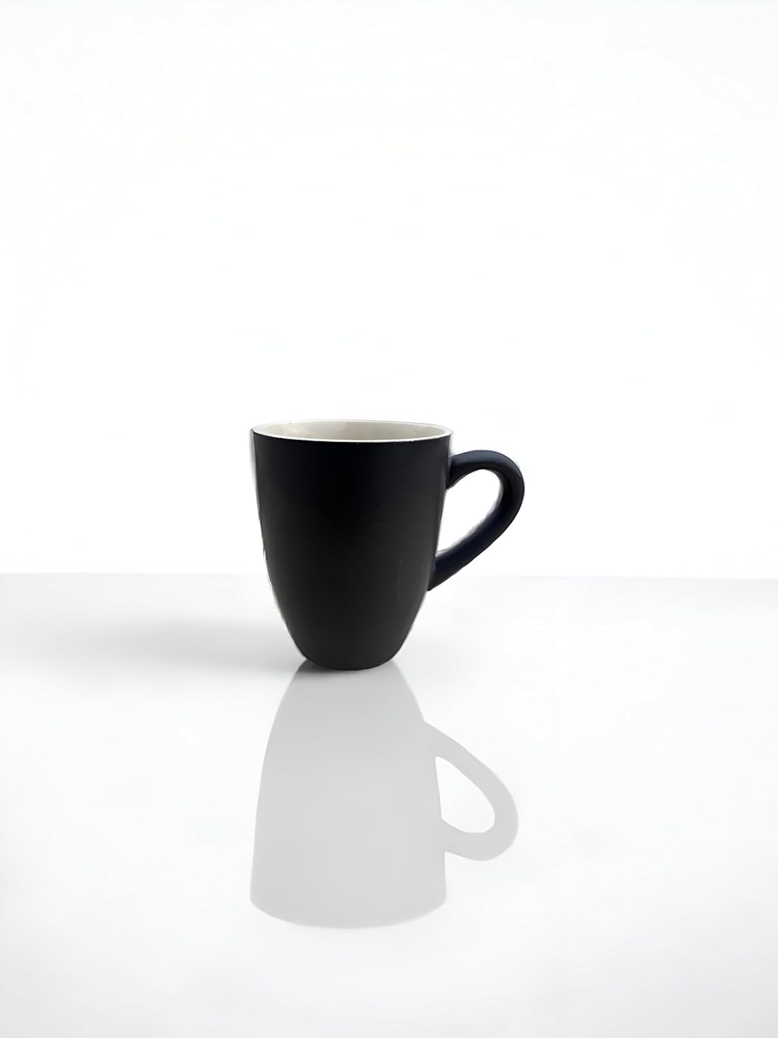 CozyClay Midnight Infuso – Handmade Matte Black Ceramic Mug, 300ml, Coffee & Tea Cup, Microwave Safe