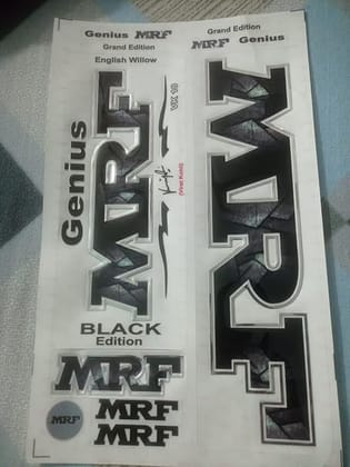 TEKNAXO | MRF DIGITAL 3D Embossed Bat Sticker&nbsp;&nbsp;(Black)