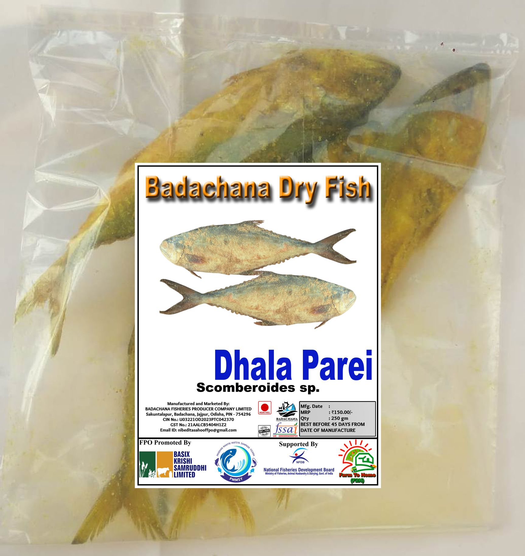 Dhala&nbsp;Parei | Scomberoides sp. | Badachana Dry Fish | 250gm