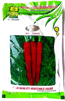 NSC Vegetable seed - Carrot Variety Pusa Rudhira (PR) Truthful Labelled Seed (250 gram packing size )