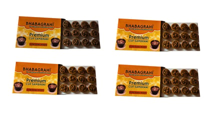 Bhabagrahi Premium Sambrani Cups | Pure Guggul, Loban & Cow Dung Mix | Puja & Meditation Aroma with Burning Plate (48 Cups, Set of 4 Boxes) Bhabagrahi Premium Sambrani Cups | Pure Guggul, Loban & Cow Dung Mix | Puja & Meditation Aroma with Burning Plate (48 Cups, Set of 4 Boxes)