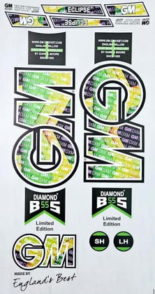 Teknaxo | Cricket Bat Sticker 4D Digital Embossed English Willow Fiber Tape Sports Accessories Protection, Diamond White