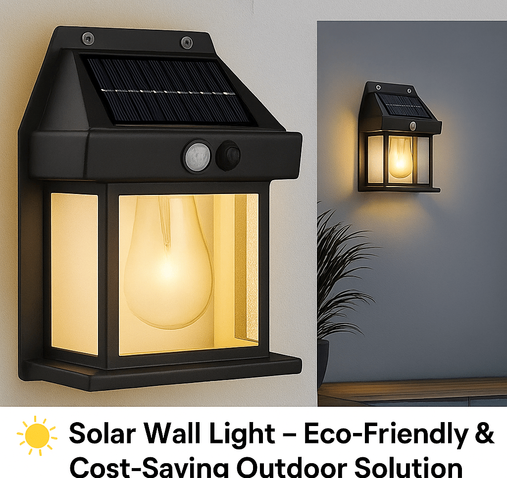 Zology Solar Wall Light | Motion Sensor | Waterproof LED Outdoor Lamp for Garden, Balcony & Entrance