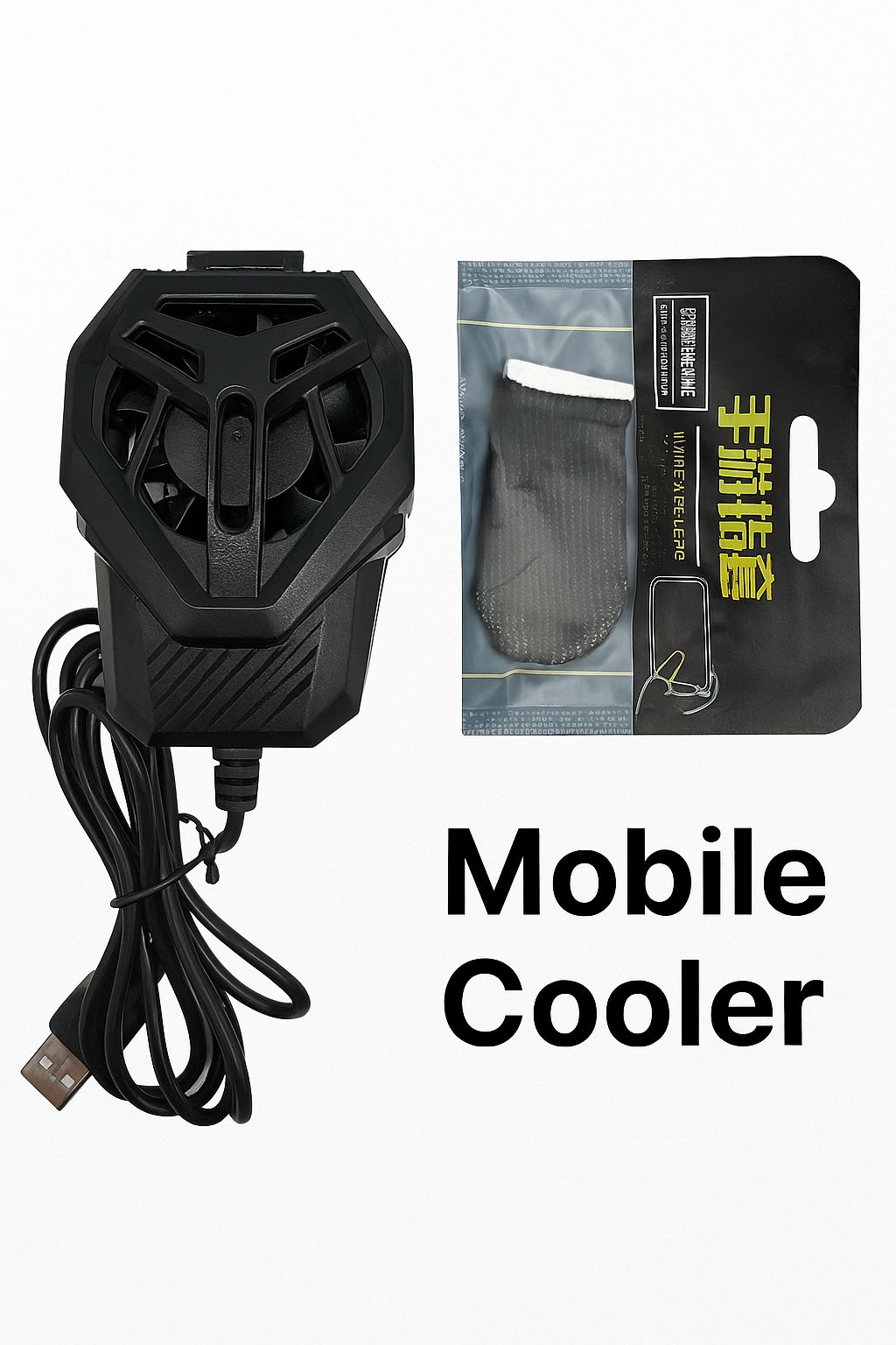 Portable USB Mobile Phone Cooler with Finger Sleeve – Gaming Accessory Combo
