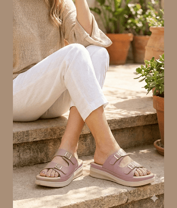 Sir Corbett Pink Women's Open Toe Flats