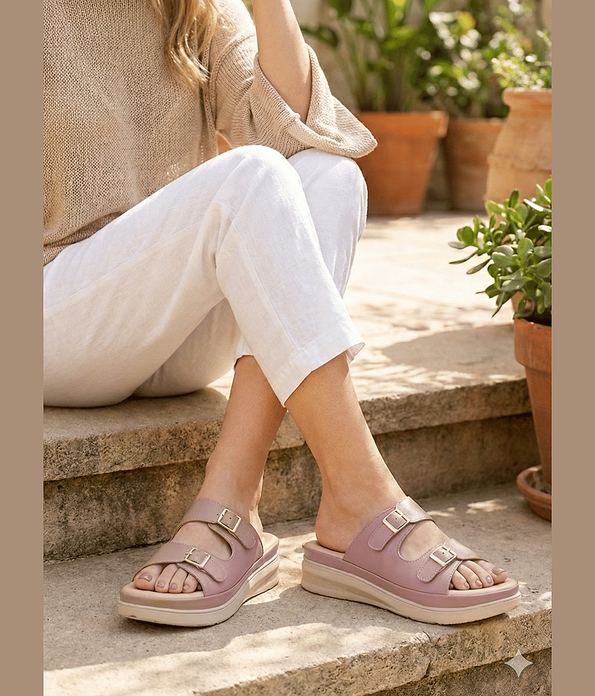Sir Corbett Pink Women's Open Toe Flats