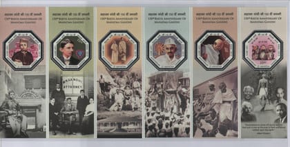 Shobhaphila's 2019 Mahatma Gandhi 150th Birth Anniversary India Indian Miniature Sheet Stamp ( 2nd Oct 2019)