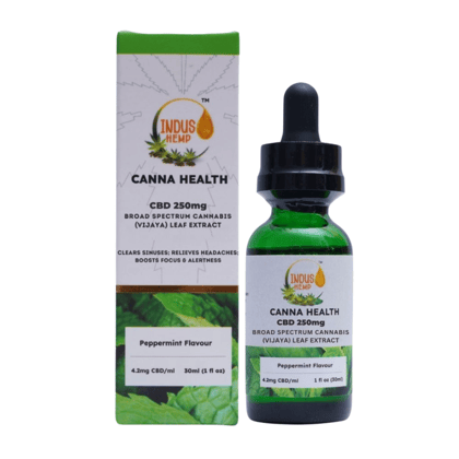 INDUS HEMP CANNA HEALTH CBD 250 MG - PEPPERMINT FLAVOUR INDUS HEMP CANNA HEALTH CBD 250 MG - PEPPERMINT FLAVOUR