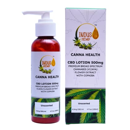 INDUS HEMP CANNA HEALTH CBD LOTION 500mg – UNSCENTED INDUS HEMP CANNA HEALTH CBD LOTION 500mg – UNSCENTED