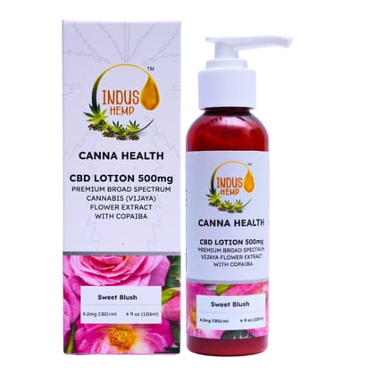 INDUS HEMP CANNA HEALTH CBD LOTION 500mg – SWEET BLUSH INDUS HEMP CANNA HEALTH CBD LOTION 500mg – SWEET BLUSH