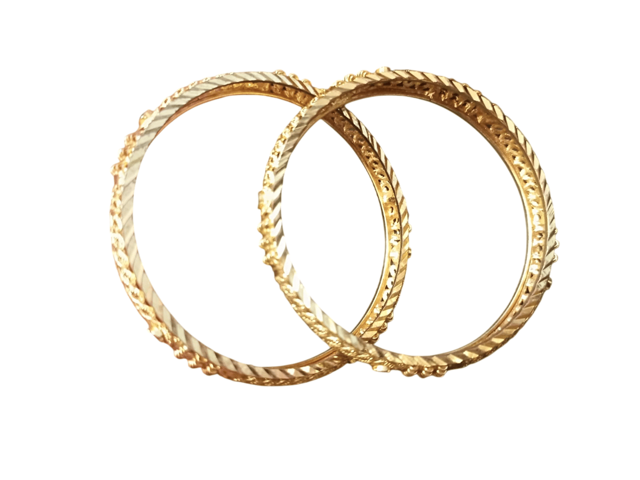 Elegant gold-plated bangles