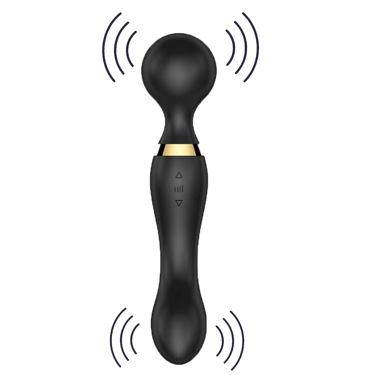 Qawvler Dual Side Vibrator 8 Speeds,20 Vibration Patterns 360° Rotating Neck USB Rechargeable High Pleasure Feel Massager Black (Pack of 1)
