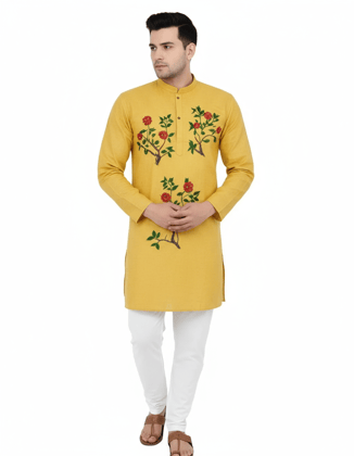 Gorgeous Kantha Stitch Pure Cotton Kurta for Men
