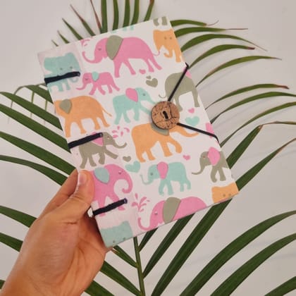 Handmade Colorful Elephant Print Eco-Friendly Diary Book