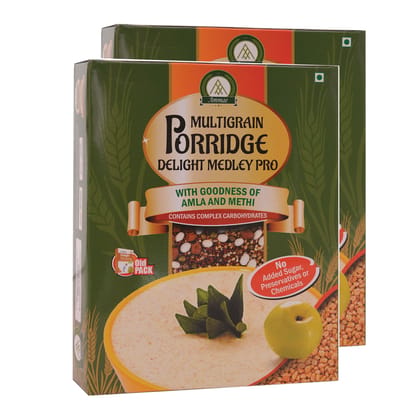 Ammae Multigrain Porridge Delight Medley PRO, 200g | Pack of 2 |For Diabetes | Sathu Maavu | 7 Sprouted & Roasted low GI grains with goodness of Amla & Methi | No Sugar | No Salt | No Milk | No Preservatives & Chemicals