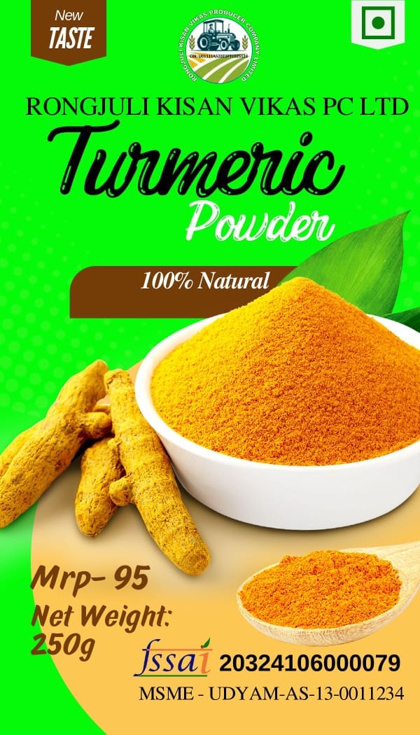Rongjuli Kisan Vikas PC Ltd 100% Natural Turmeric Powder 250g