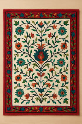 Hand-Tufted Floral Wool Namda 