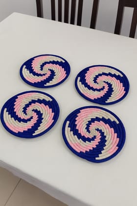 Handwoven Coaster - Spiral Design (Pack of 4)