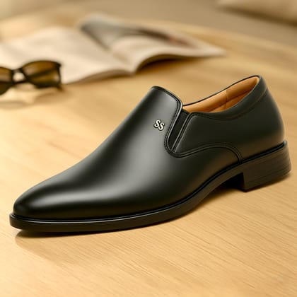 Men's Black formal Slip-on shoes| Comfortable Office & Party-wear