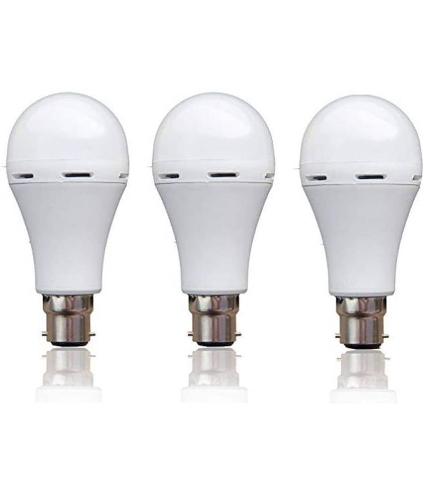 Vizio 9W Emergency Light Rechargeable Bulbs White - Pack of 3