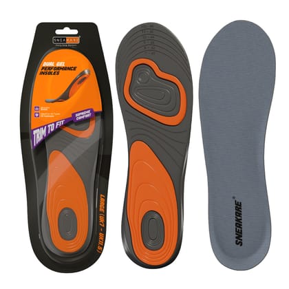 SNEAKARE Shoe Insoles, Antislip Insoles With Trimmable Feature, Super Soft And Extra Comfortable, Suitable For Sneaker, Canvas, Crocs, Boots & Casuals, Pack of 1 Pair (Size Uk7-Uk11.5) Large