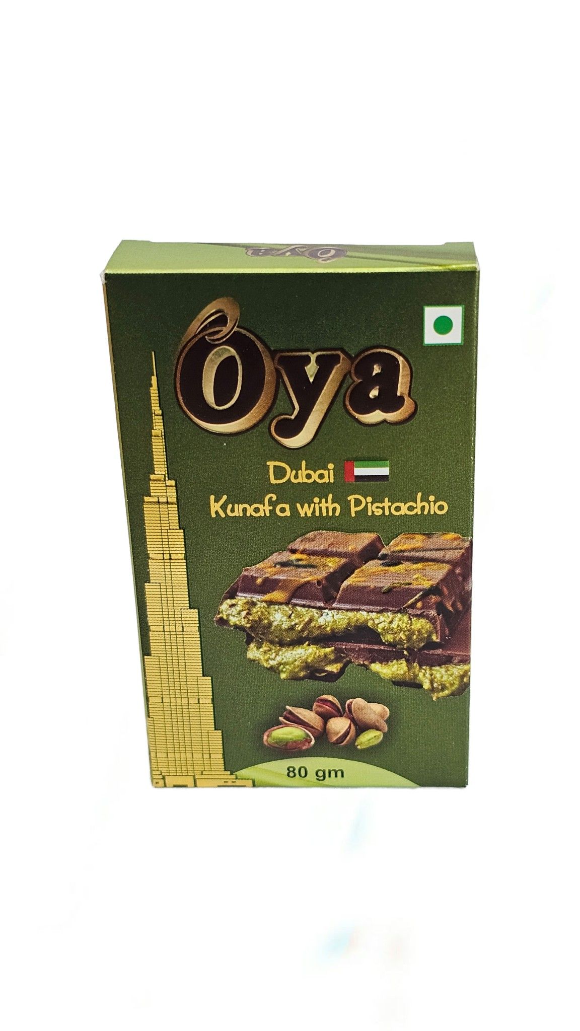 Oya Dubai Premium Kunafa with Pistachio Dessert Box 80g