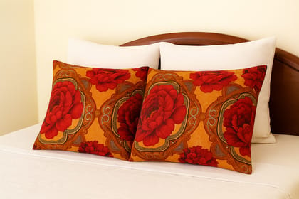 Floral Decorative Pillow - Luxurious Bedroom Accent (Pack of 2) Floral Decorative Pillow - Luxurious Bedroom Accent (Pack of 2)