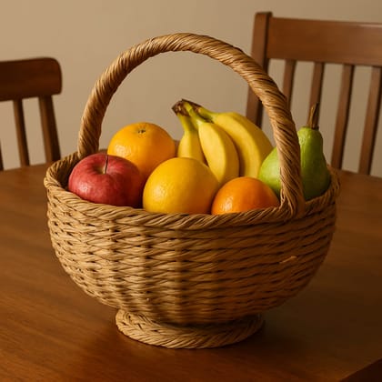 Handwoven Natural Storage Basket- Banana Grass Handwoven Natural Storage Basket- Banana Grass