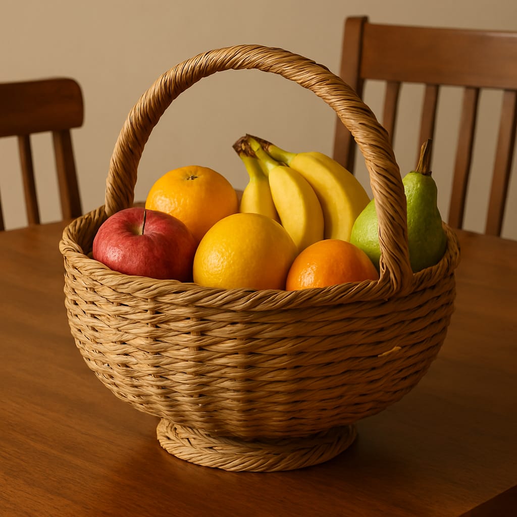 Handwoven Natural Storage Basket- Banana Grass