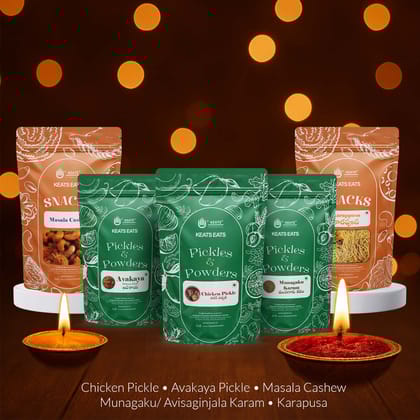 Keats Eats Non-veg With Chicken PICKLE and Snacks Gift combo